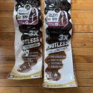 Bobbi Boss Synthetic Hair Braids Pre-Feathered 3X King Tips Body Wave 28"